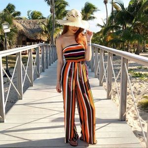 Striped jumpsuit